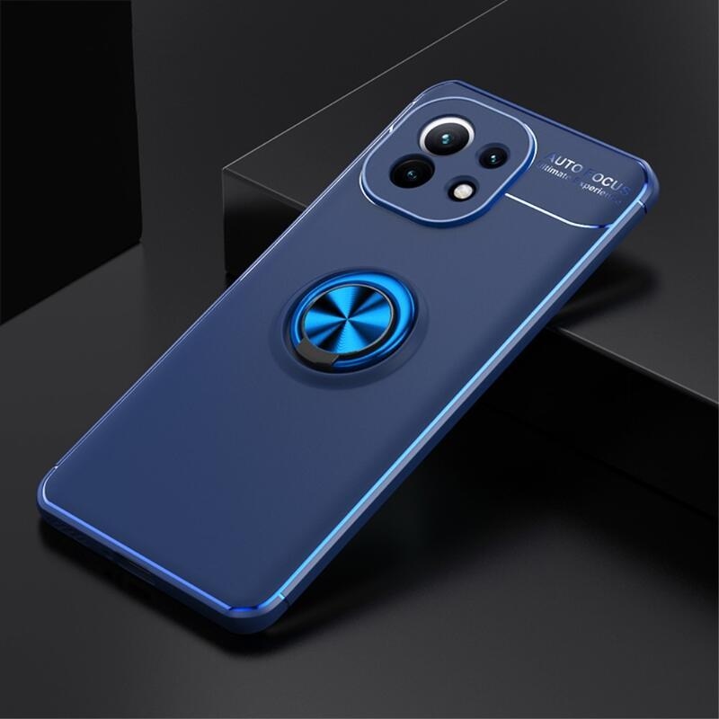 Gyűrűs zselés tok ujjgyűrűvel Xiaomi Mi 11-hez - kék