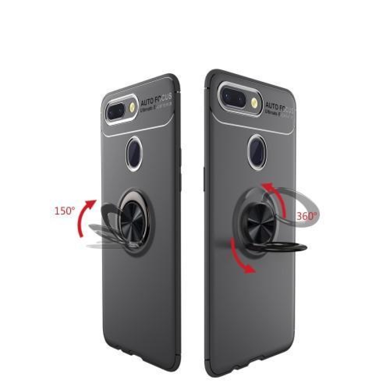 Gyűrűs zselés tok ujjgyűrűvel Xiaomi Mi 8 Lite-hoz - piros