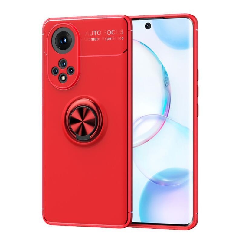Gyűrűs zselés tok ujjmarkolattal Huawei Nova 9/Honor 50 készülékhez - piros