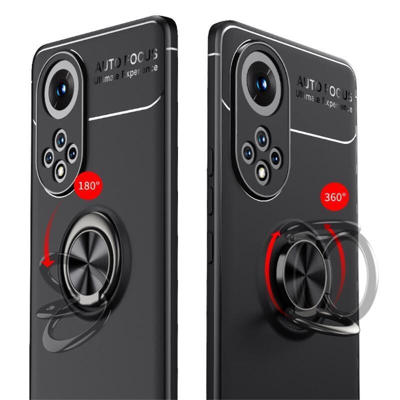 Gyűrűs zselés tok ujjmarkolattal Huawei Nova 9/Honor 50 készülékhez - piros