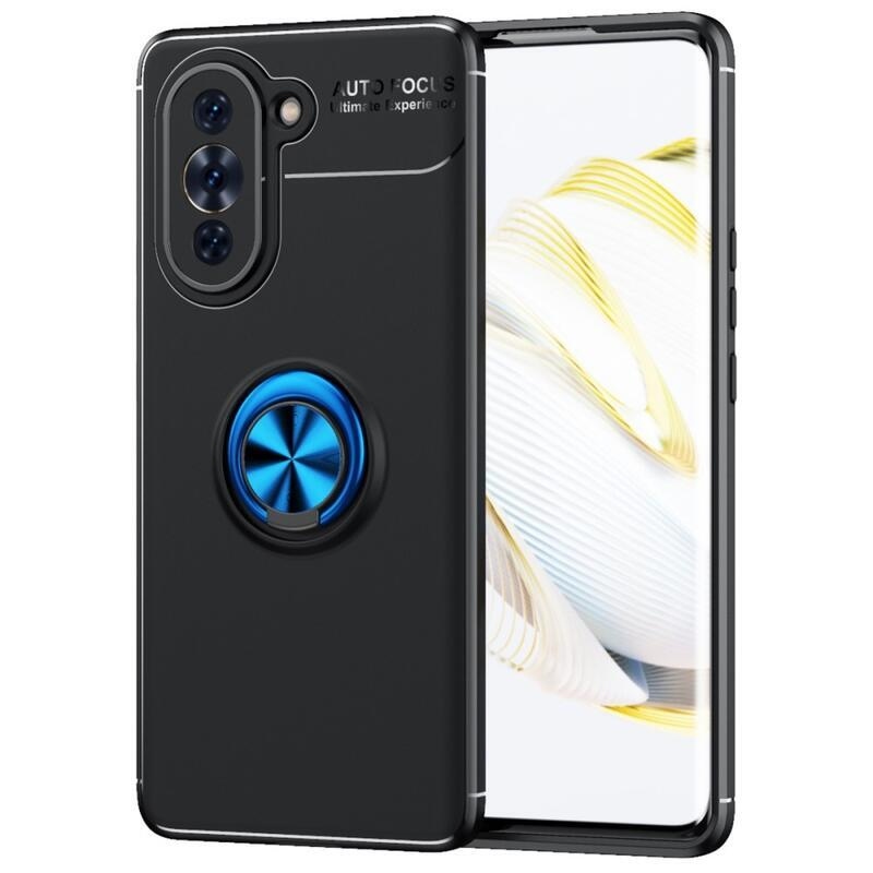 Ring Tartós gél tok ujjmarkolattal a Huawei Nova 10 készülékhez - Fekete/kék