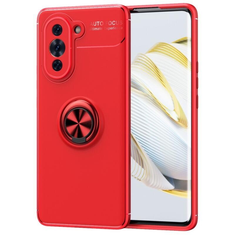 Gyűrűálló zselés tok ujjmarkolattal Huawei Nova 10 készülékhez - piros