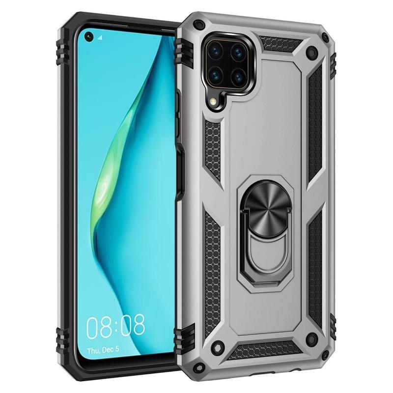 Gyűrűálló hibrid borítás Huawei P40 Lite készülékhez - ezüst