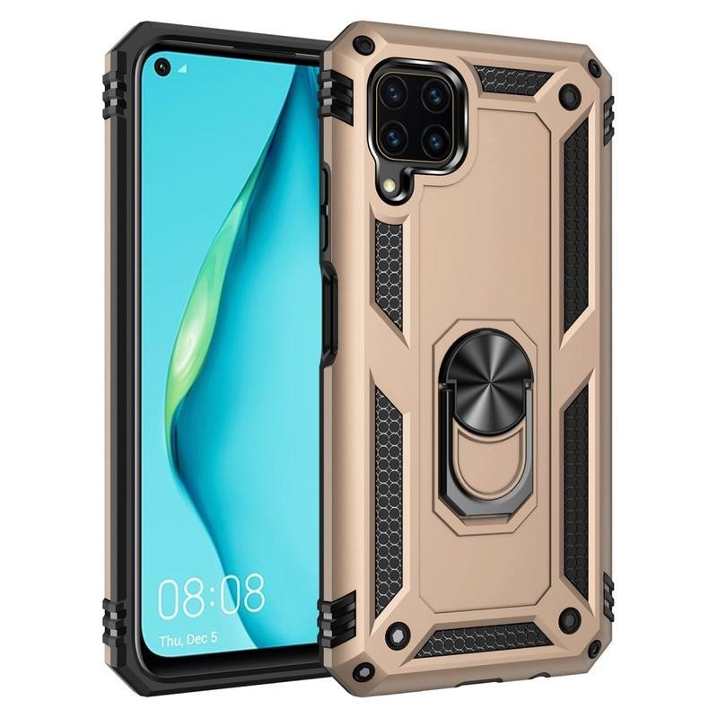 Gyűrűálló hibrid borítás a Huawei P40 Lite készülékhez - arany színben