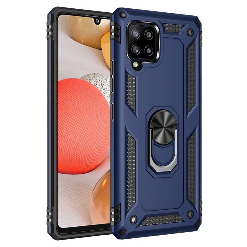 Gyűrűálló hibrid borítás Samsung Galaxy A42 5G készülékhez - kék