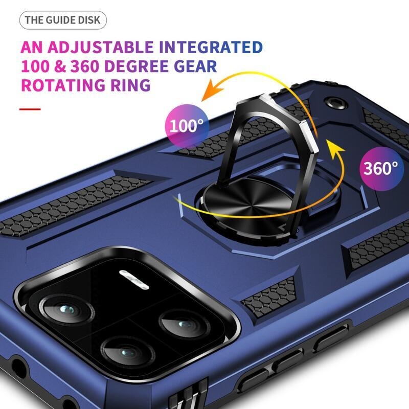 Gyűrűs tartós hibrid borítás fogantyúval Xiaomi 13 Pro-hoz - kék