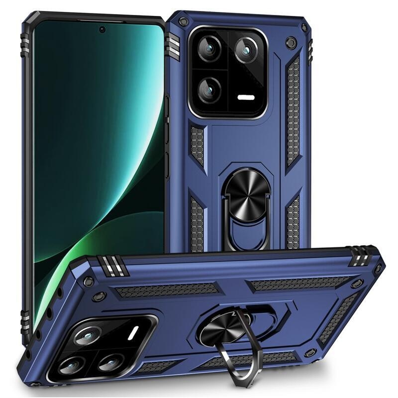 Gyűrűs tartós hibrid borítás fogantyúval Xiaomi 13 Pro-hoz - kék