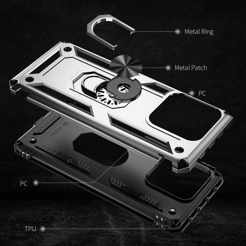 Gyűrűs tartós hibrid borítás fogantyúval a Xiaomi 13 Pro-hoz - ezüst