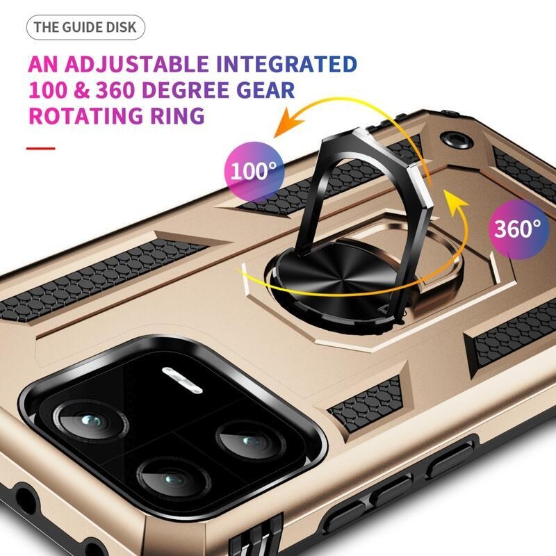 Gyűrűs tartós hibrid borítás fogantyúval Xiaomi 13 Pro-hoz - arany színben