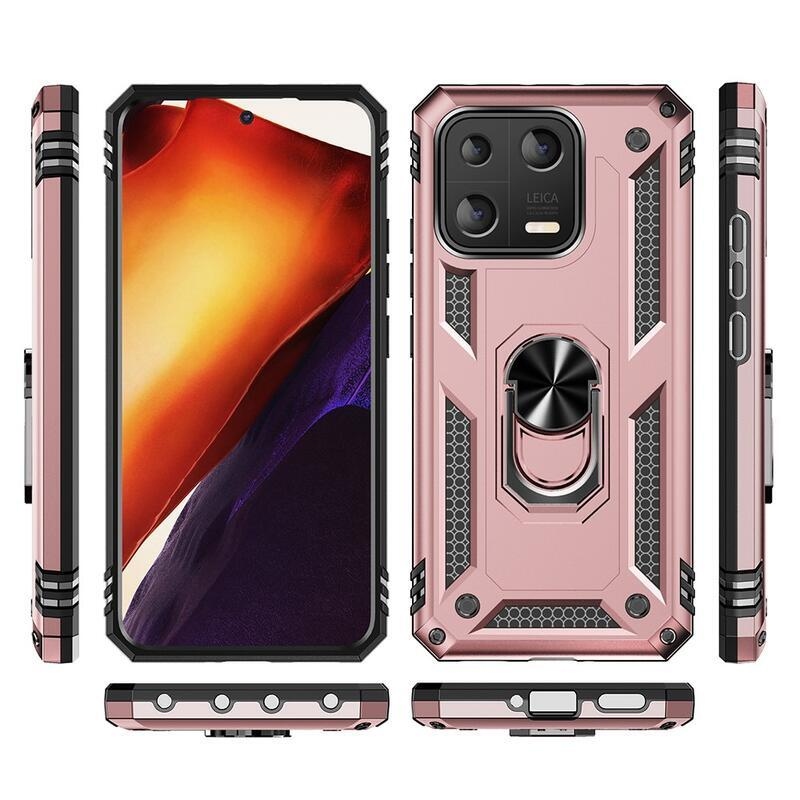 Gyűrű tartós hibrid borítás fogantyúval a Xiaomi 13-hoz - rózsaarany