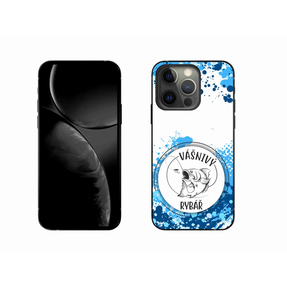 Gél borítás mmCase iPhone 13 Pro 6.1 készülékhez - szenvedélyes halász fehér háttérrel