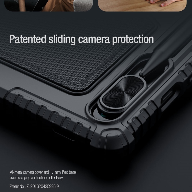 Nillkin Bumper Combo billentyűzet tok (háttérvilágításos verzió) Samsung Tab S9 fekete színűhöz