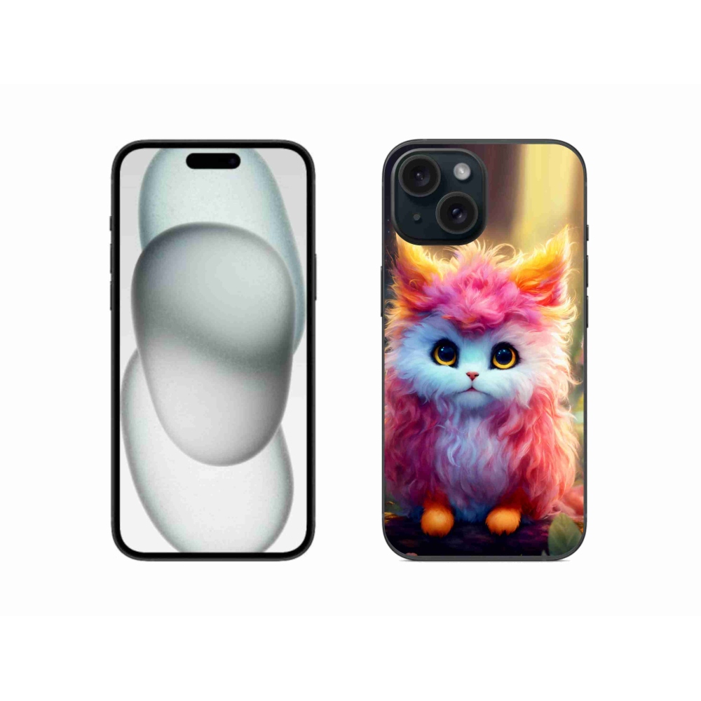 Gél borítás mmCase iPhone 15 készülékhez - aranyos cica 5