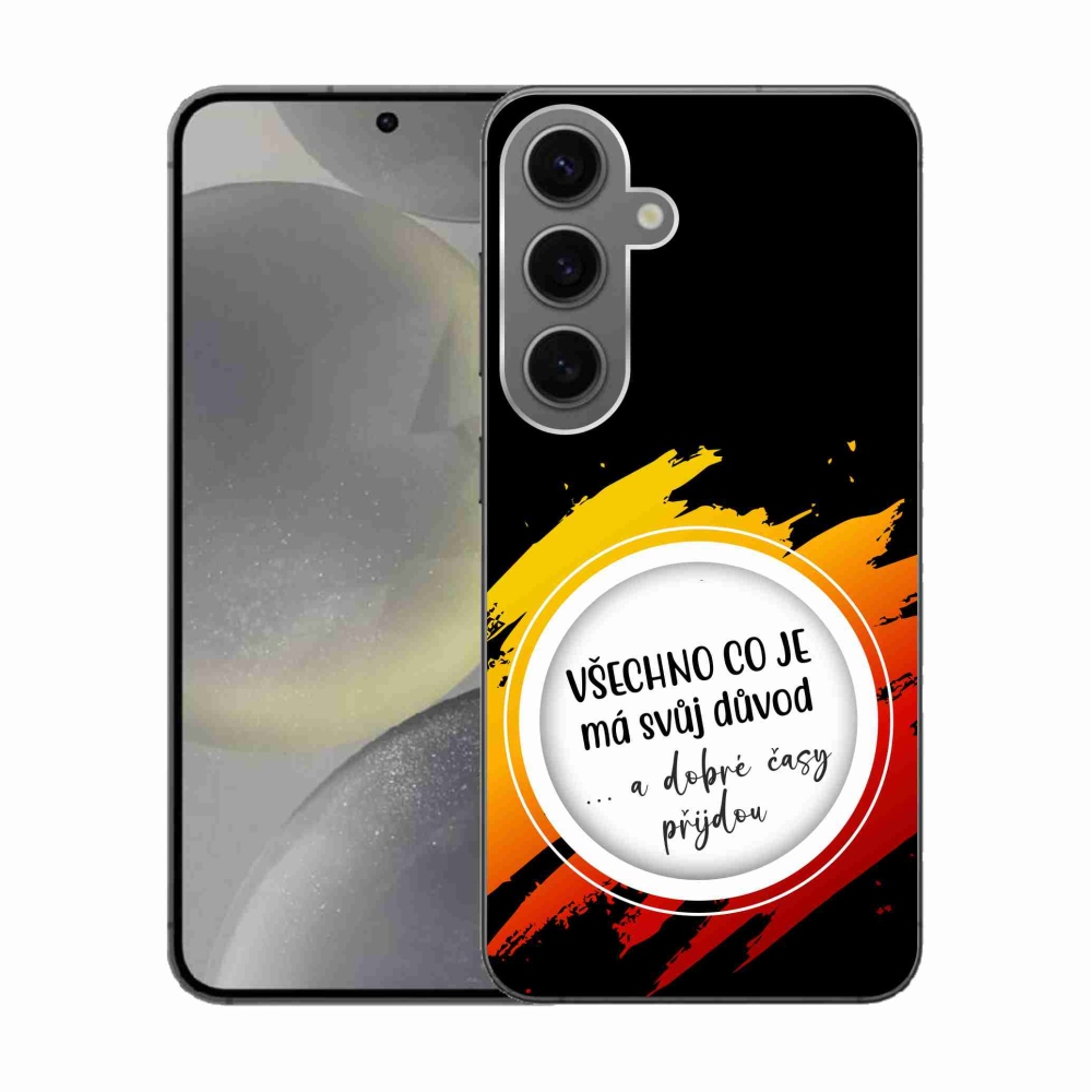 Gél borítás mmCase Samsung Galaxy S24 - idézet 3 fekete háttérrel