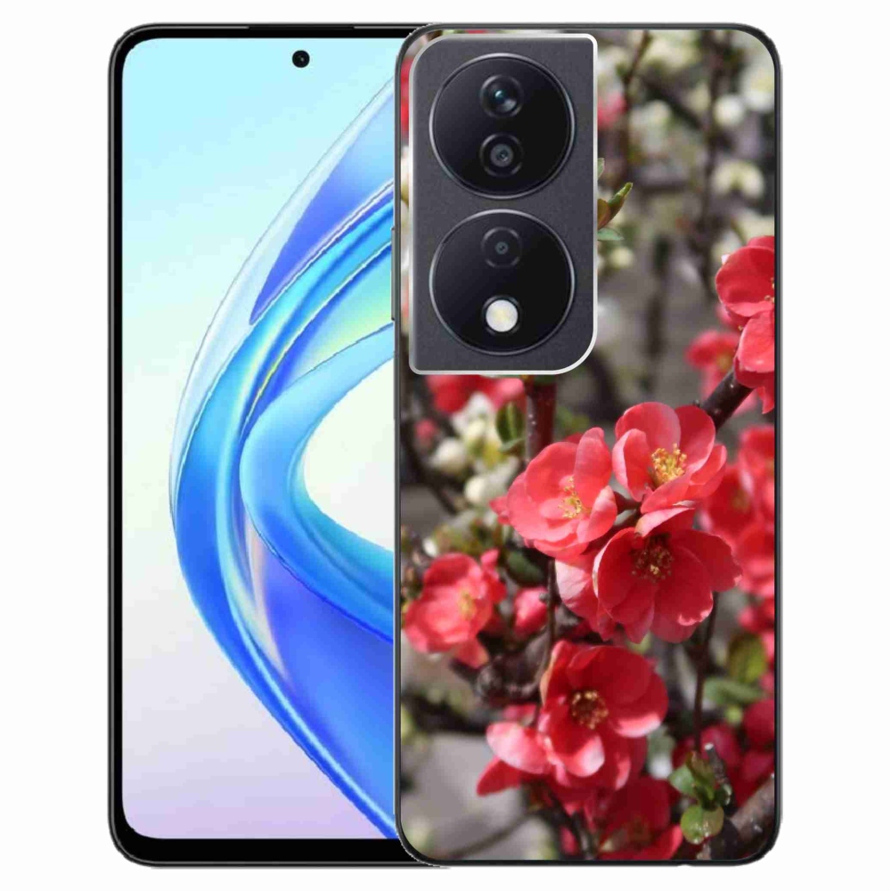 Gél védőhuzat mmCase a Honor X7b/Honor 90 Smart készülékhez - piros virágok