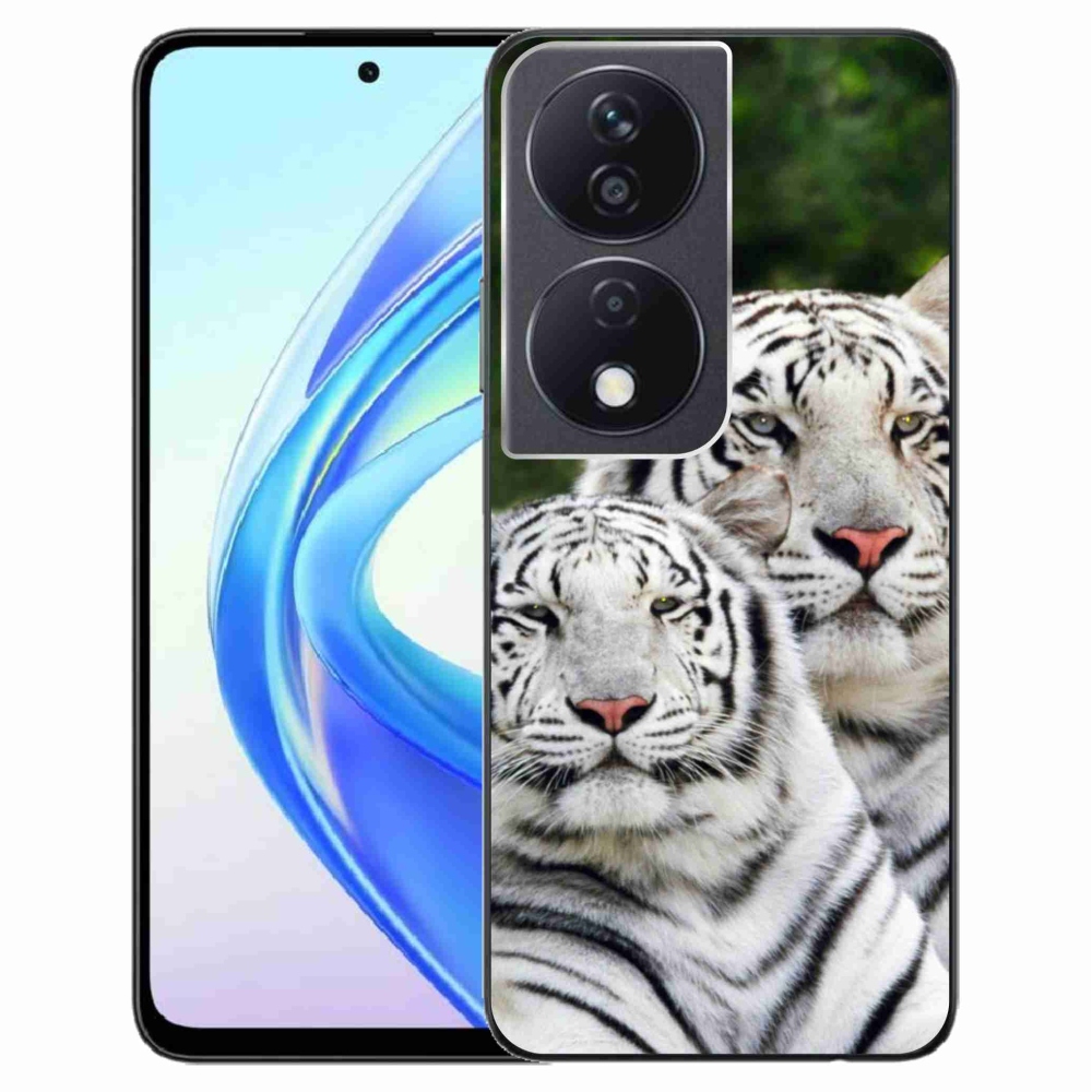 Gél tok mmCase a Honor X7b/Honor 90 Smart készülékhez - fehér tigrisek