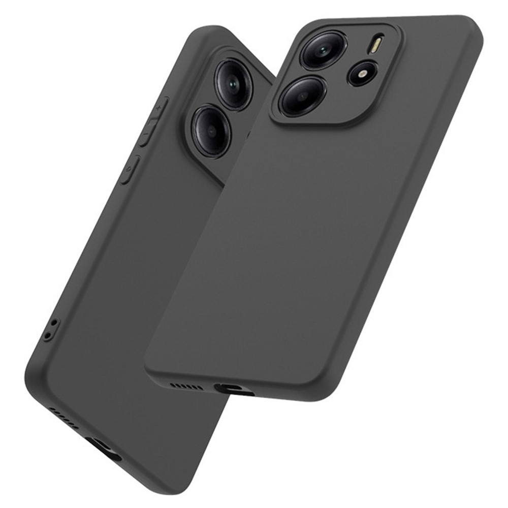 Matt zselés tok Xiaomi Redmi Note 14-hez - fekete