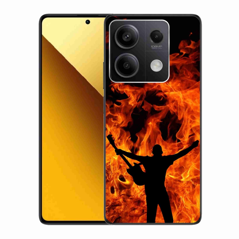 Gél borító mmCase a Xiaomi Redmi Note 13 5G számára - zenész és tűz