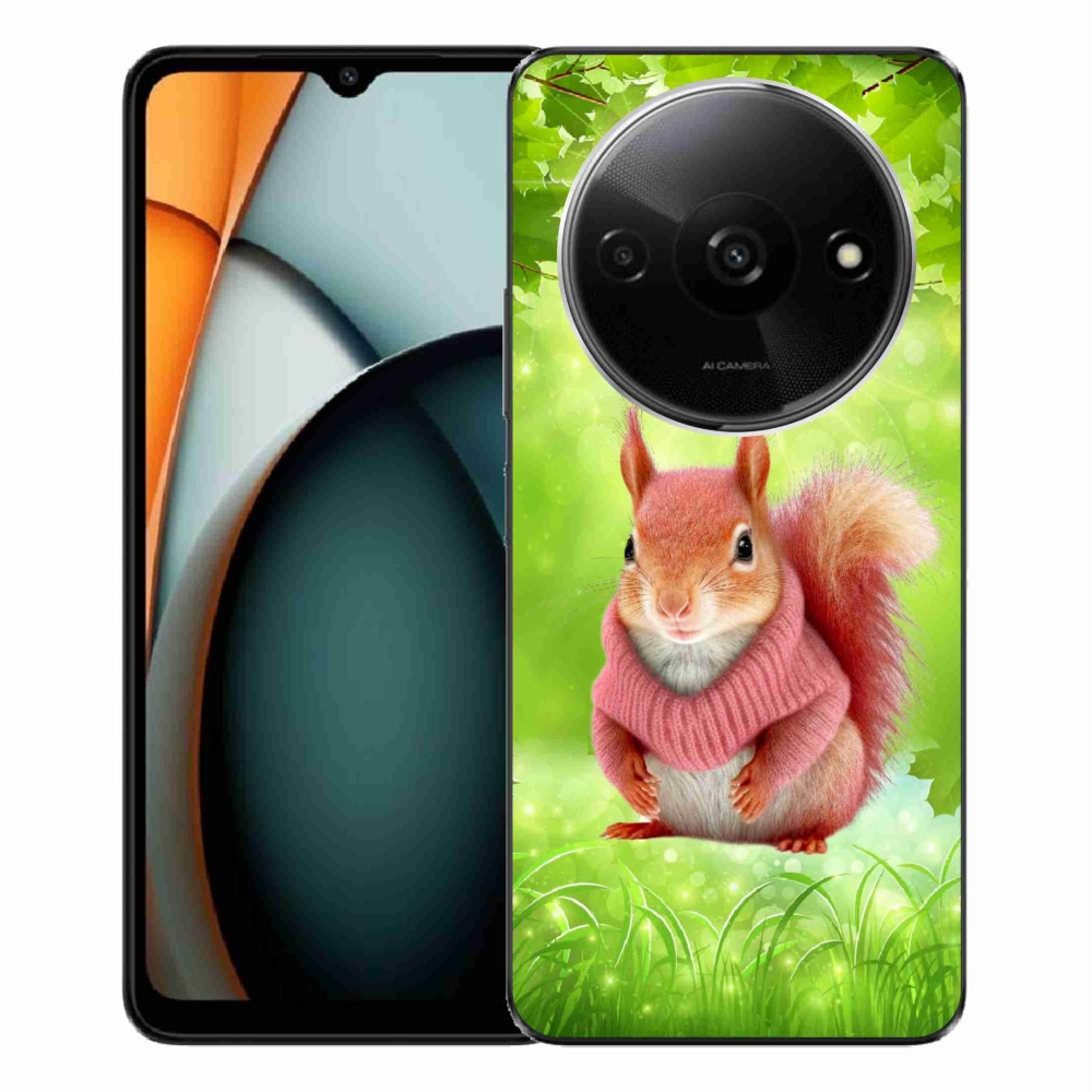 Gél borítás mmCase a Xiaomi Redmi A3-hoz - mókus pulóverben