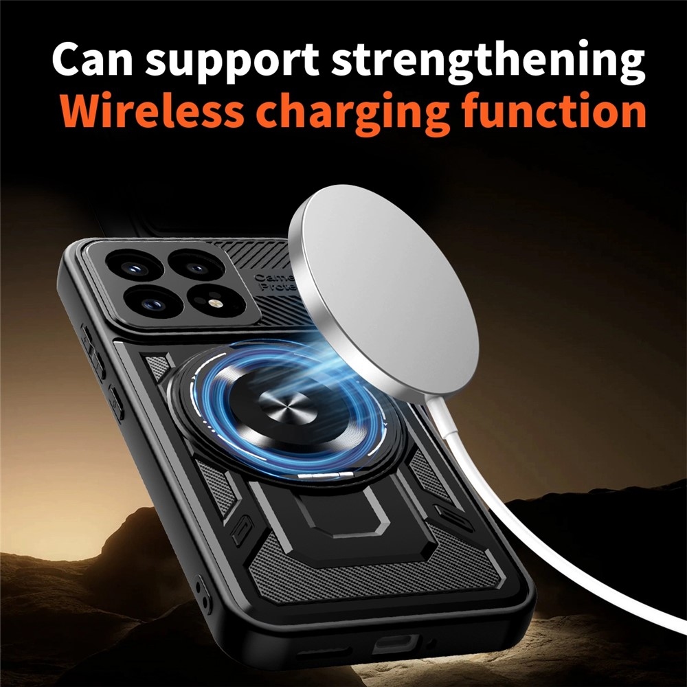 Robusztus, tartós burkolat MagSafe-vel a Xiaomi Poco F8 Pro 5G-n - fekete