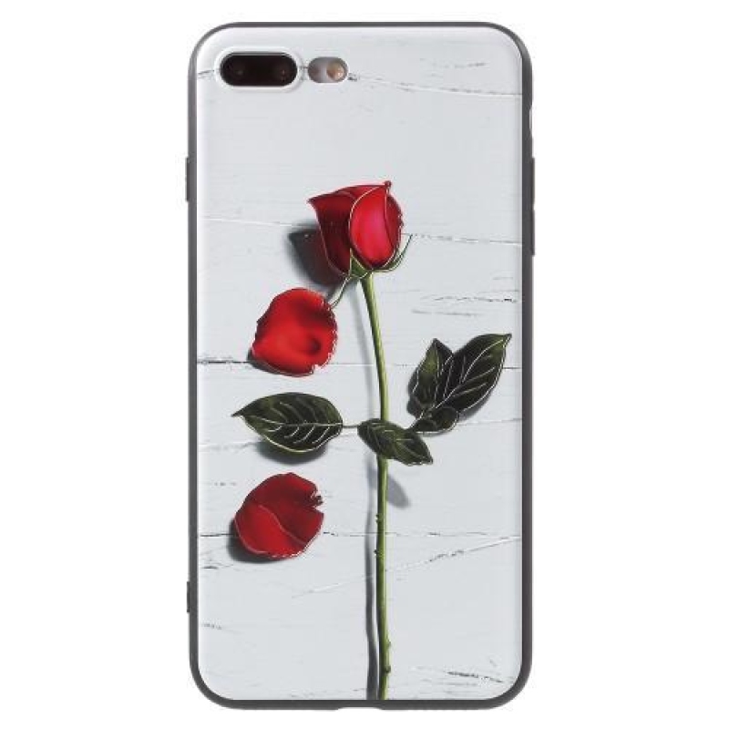 Rózsaszín zselés tok iPhone 8 Plus és iPhone 7 Plus készülékhez - fehér háttér