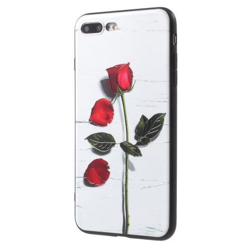 Rózsaszín zselés tok iPhone 8 Plus és iPhone 7 Plus készülékhez - fehér háttér