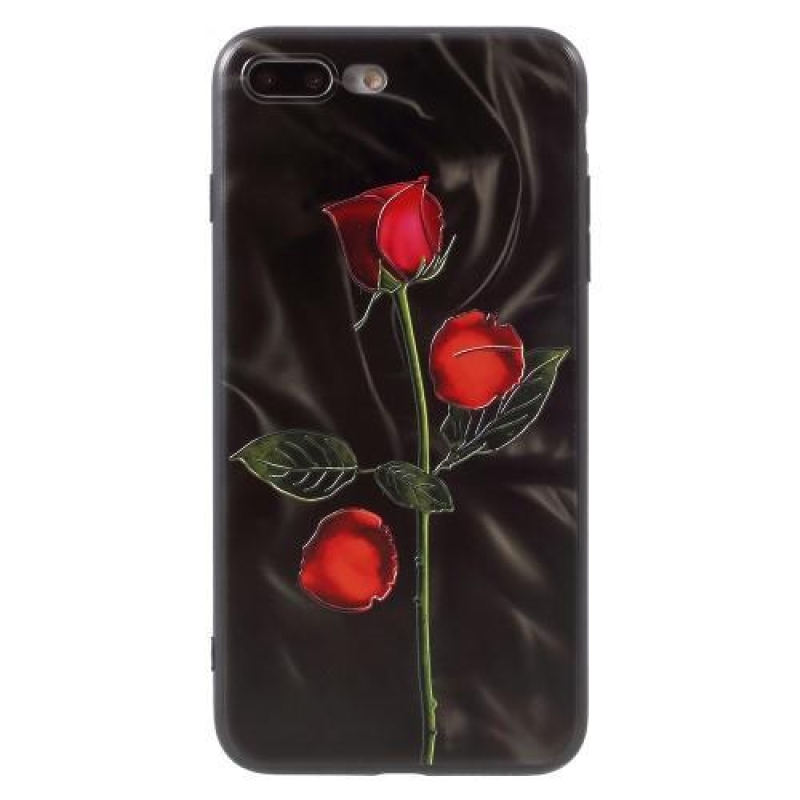 Rózsaszín zselés tok iPhone 8 Plus és iPhone 7 Plus készülékhez - fekete háttér