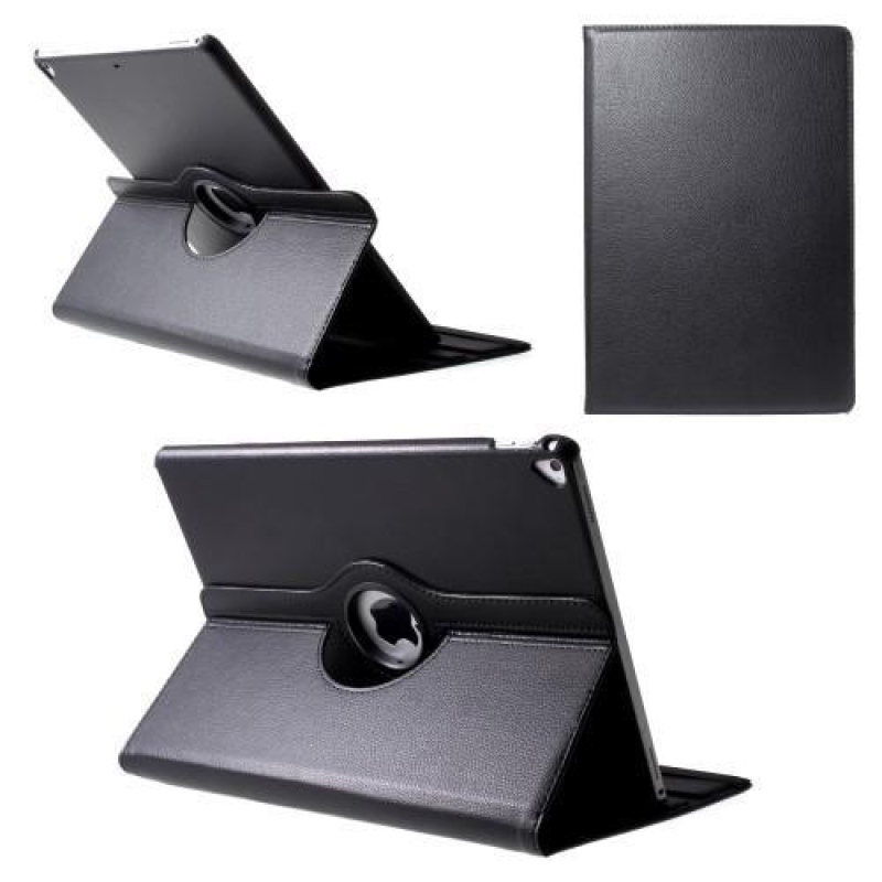 Rotary PU bőr tok forgatható rögzítéssel iPad Pro 12.9 (2017) - fekete