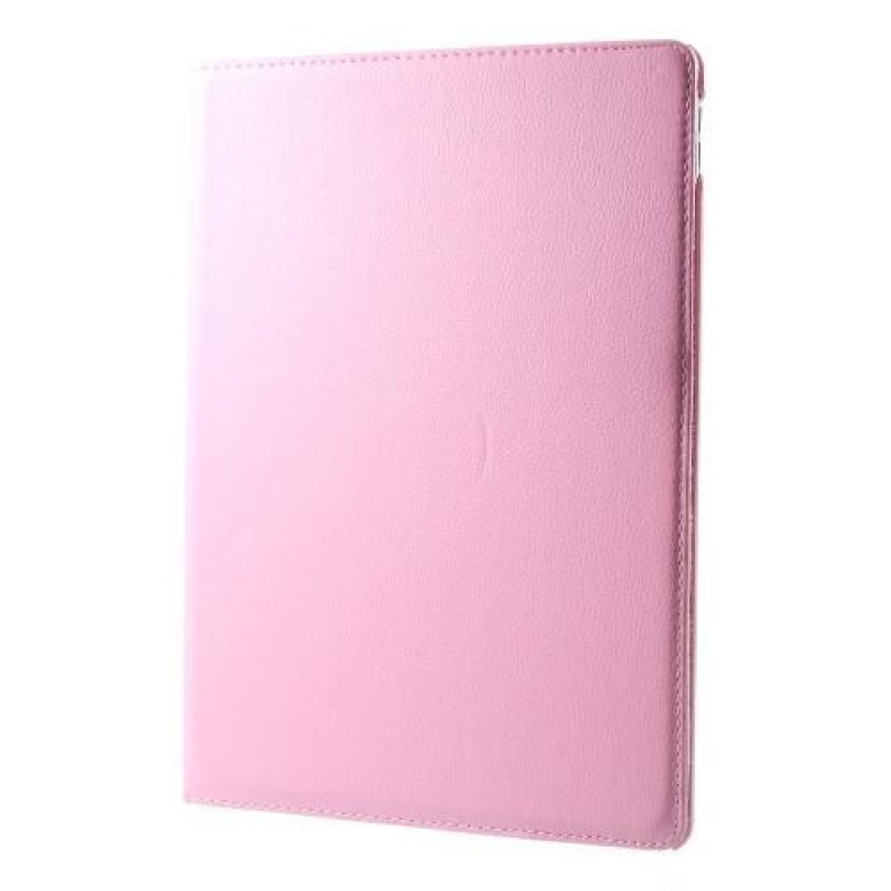 Rotary PU bőr tok forgatható rögzítéssel iPad Pro 12.9 (2017) - rózsaszín
