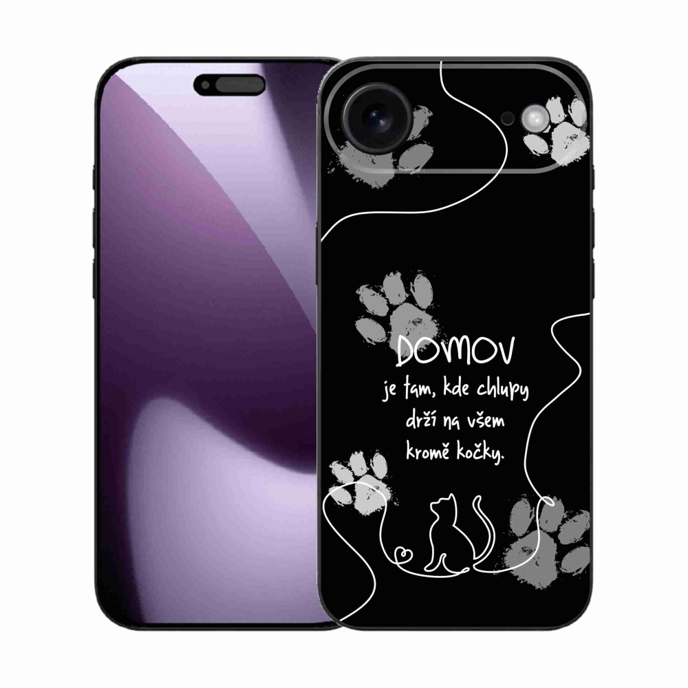 Gél borítás mmCase iPhone 17 Air készülékhez - macska motívum fekete háttér