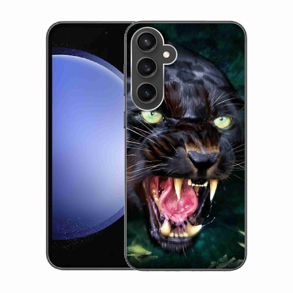Zselés borítás mmCase Samsung Galaxy S23 FE - dühös fekete párduchoz