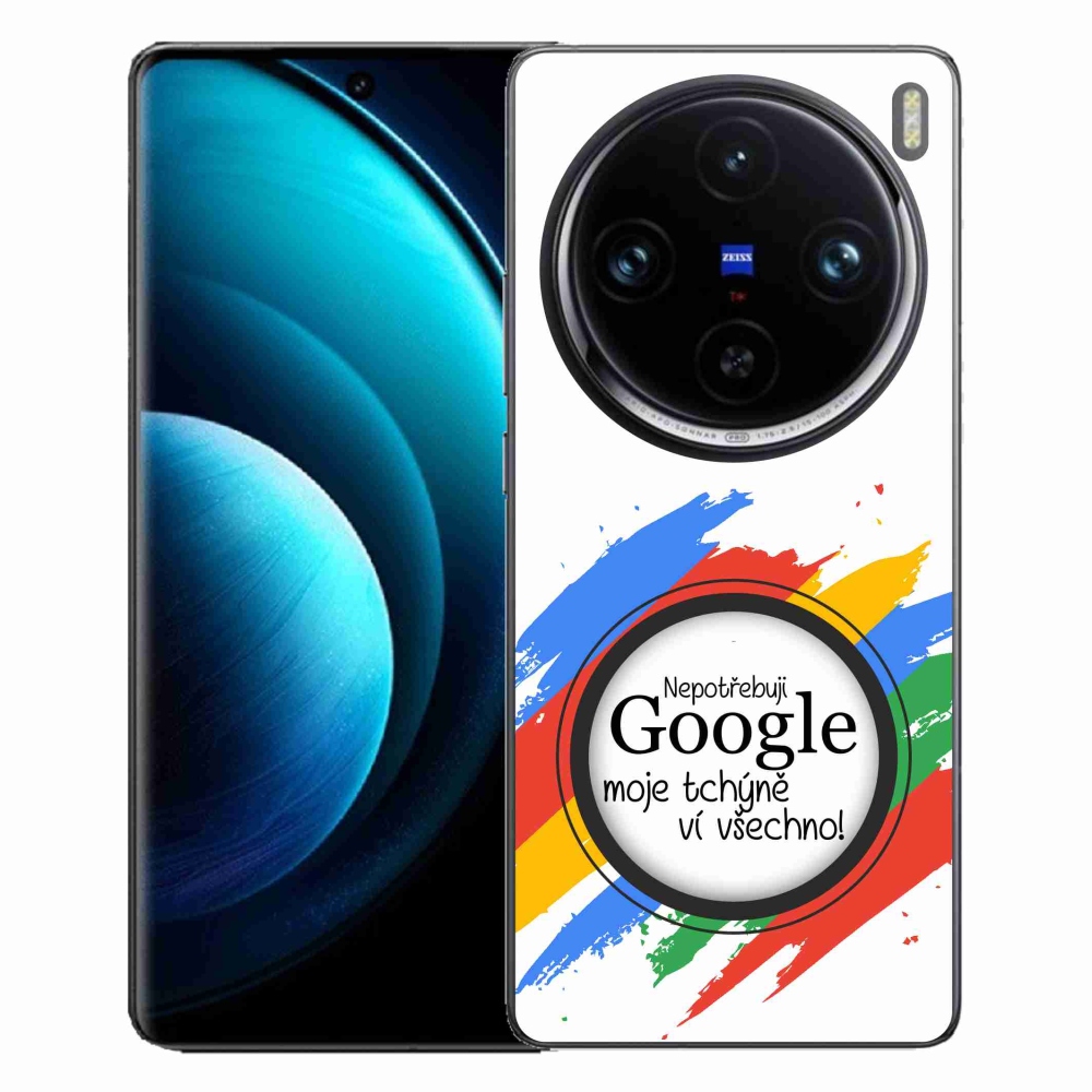 Gél borítás mmCase a Vivo X100 Pro 5G-n - anyós tudja, hogy minden fehér háttérrel rendelkezik