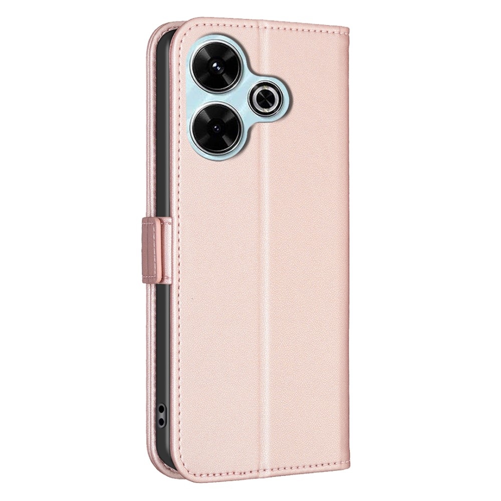 BNF könyv tok Xiaomi Redmi 13 4G/Poco M6 4G - rózsaarany színben