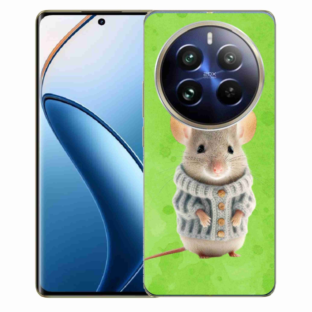 Gél borítás mmCase a Realme 12 Pro 5G/12 Pro+ 5G számára - egér pulóverben