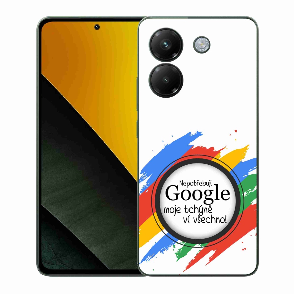 Gél borító mmCase a Xiaomi Poco M7 Pro 5G-n - anyós tudja, hogy minden fehér háttérrel rendelkezik