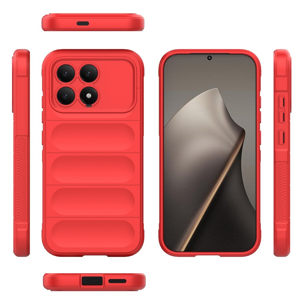 Rugg tartós gél tok a Xiaomi Poco F8 Pro 5G számára - piros