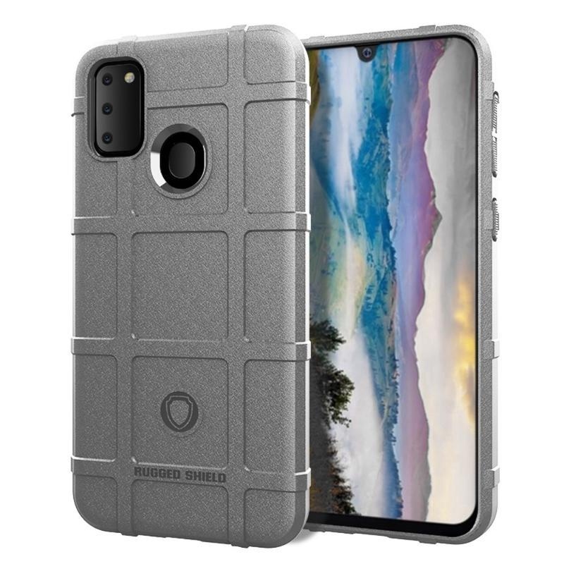 Robusztus, tartós zselés tok Samsung Galaxy M21 készülékhez - szürke