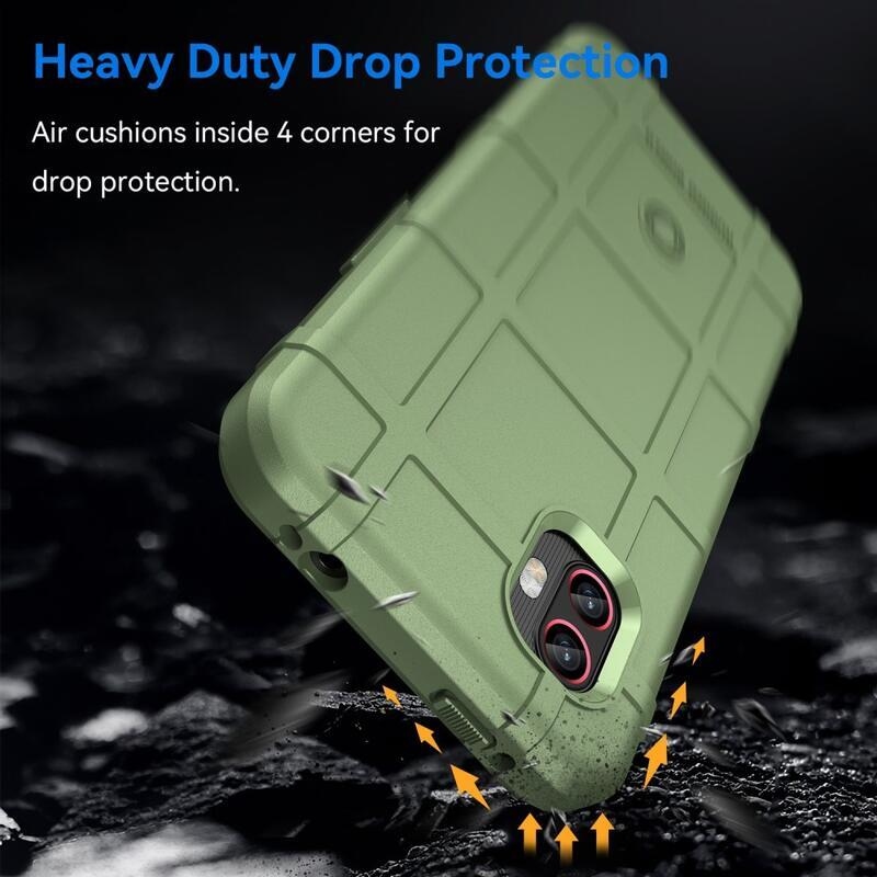 Robusztus, tartós zselés tok Samsung Galaxy Xcover 6 Pro készülékhez - zöld