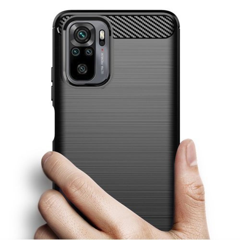 Szénálló zselés tok Xiaomi Redmi Note 10 4G/Redmi Note 10S/Poco M5s - fekete