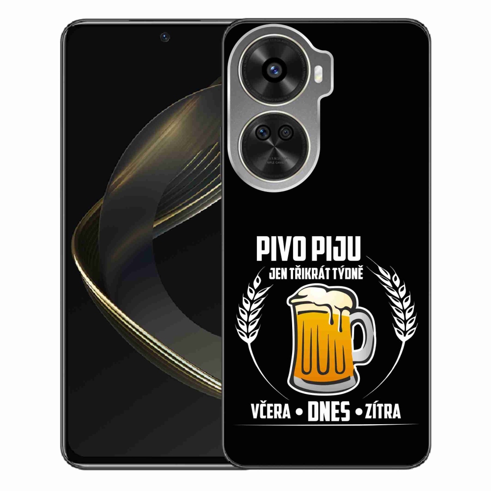 Gél borítás mmCase a Huawei Nova 12 SE-hez - sör motívum fekete háttérrel