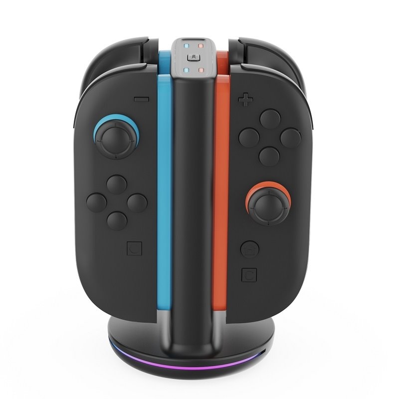 iPega SW2051 töltőállomás RGB-vel JoyCon vezérlőkhöz Nintendo Switch 2 Fekete