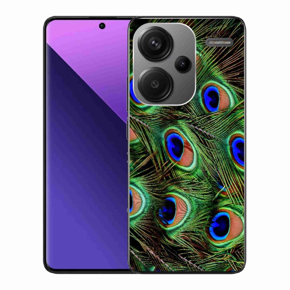 Zselés borítás mmCase a Xiaomi Redmi Note 13 Pro+ 5G számára - pávatoll