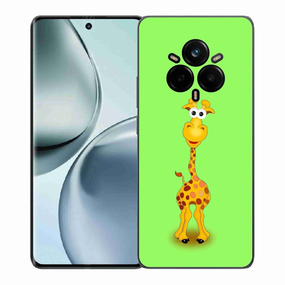 Gél borítás mmCase a Realme 14 Pro+ 5G számára - rajzfilm zsiráf