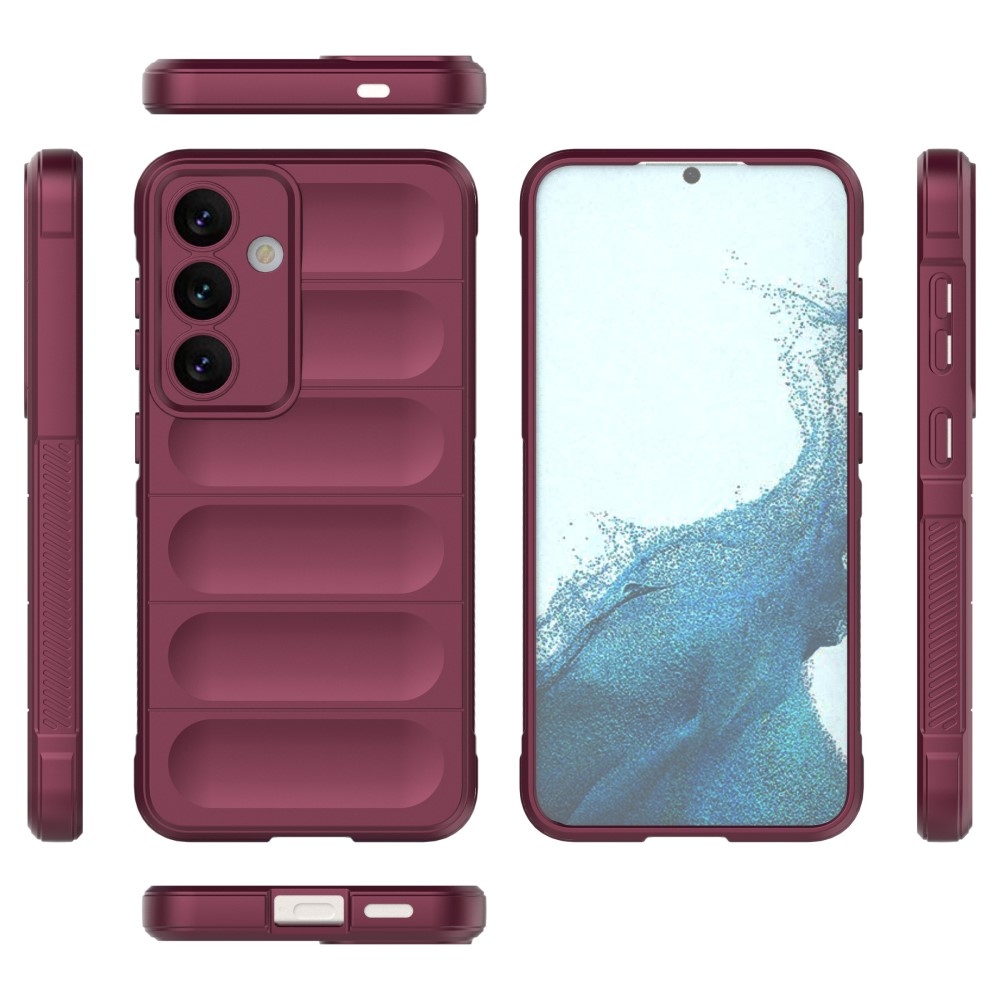 Rugg tartós zselés tok Samsung Galaxy S24 készülékhez - bordó színben