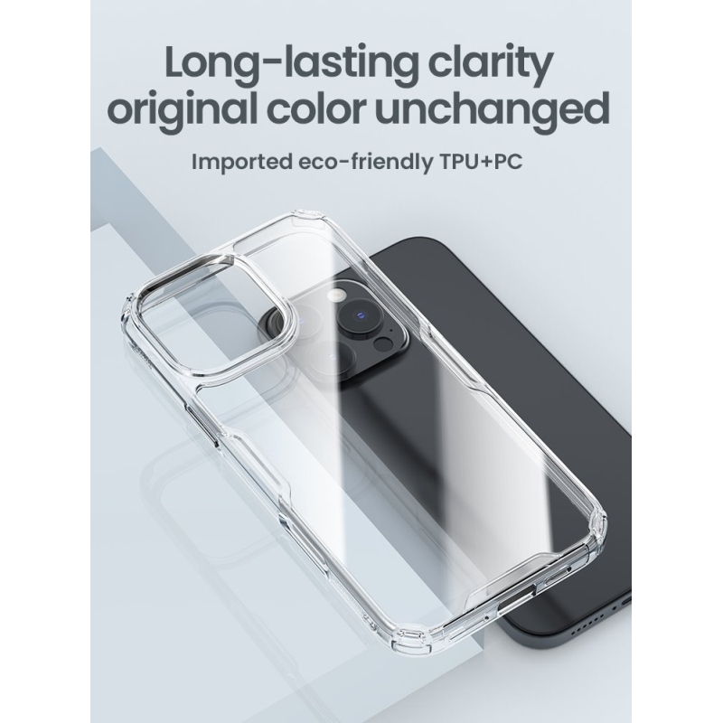 Nillkin Nature TPU PRO borítás Apple iPhone 16 Pro Max készülékhez Átlátszó