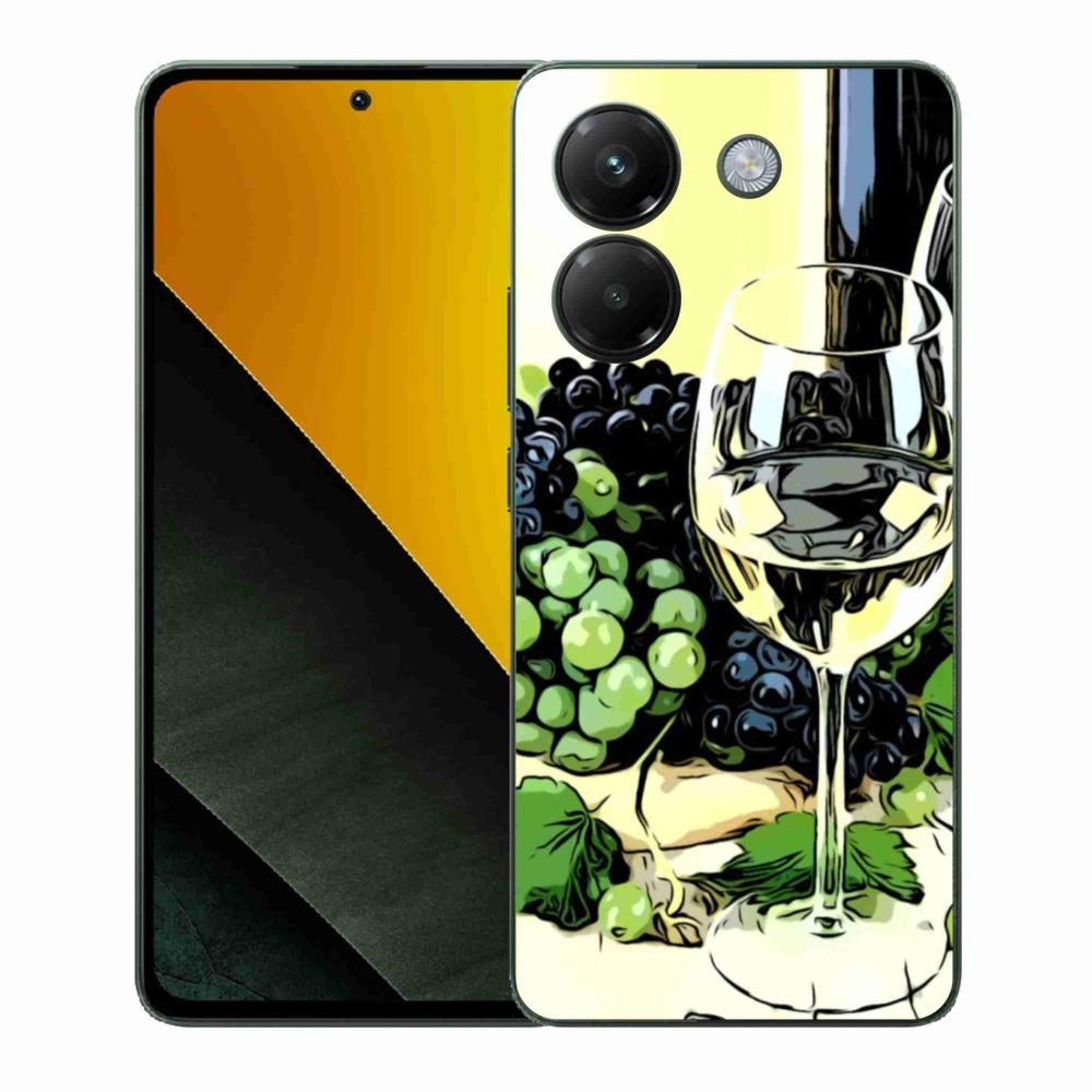 Gél borítás mmCase a Xiaomi Poco M7 Pro 5G számára - pohár bor