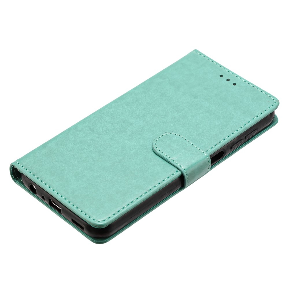 Vérrögök könyv tok Samsung Galaxy S25 Edge-hez - kék-zöld