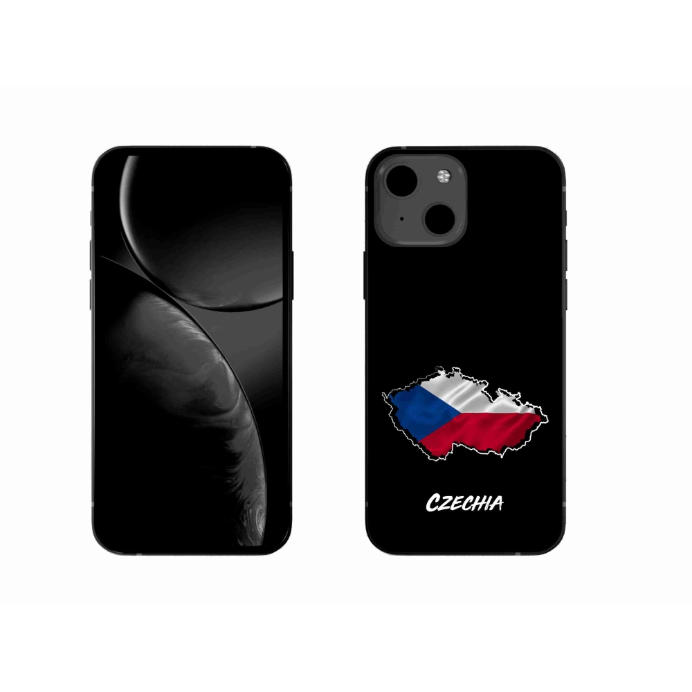 Zselés borítás mmCase iPhone 13 6.1 - Csehország fekete háttérrel