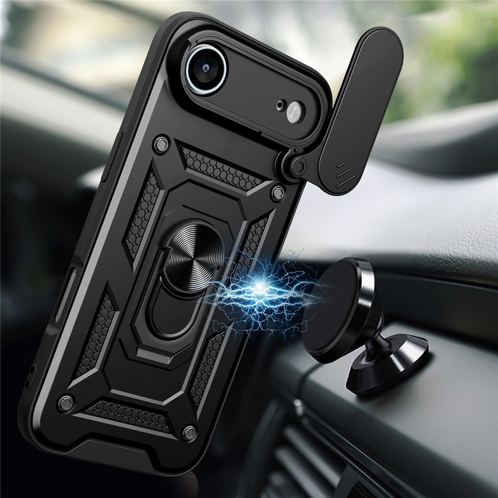 Ring tartós borító iPhone 17 Air készülékhez - Fekete
