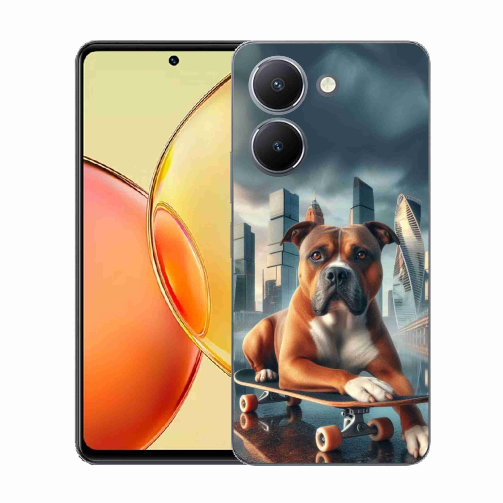 Gél borítás mmCase a Vivo Y36-hoz - kutya gördeszkán